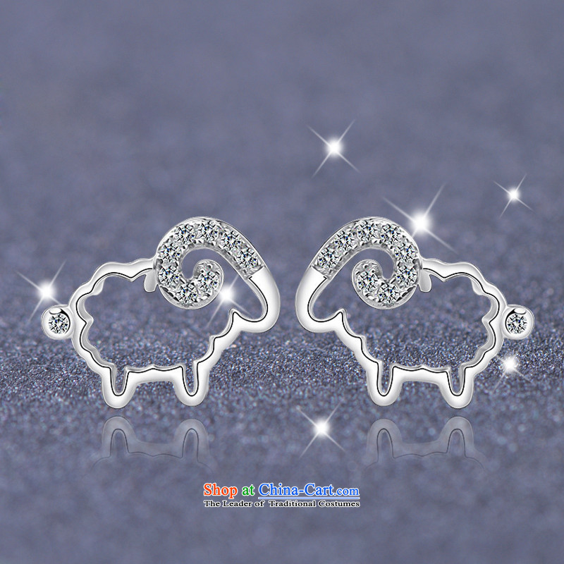 Tanabata lover, by order of the Board of the Chinese zodiac sheep ears pierced 925 Jewelry Korean female xiaomeng sheep earrings stylish lovely female anti-allergy, qixi Lovers , , , shopping on the Internet