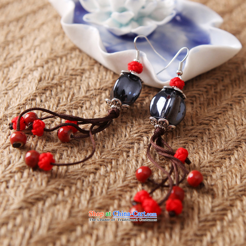 Cheong Wa Song ethnic earrings long temperament fabrics ceramic retro ear Fall Classics China wind ear ornaments, Cheong Wa Songs , , , shopping on the Internet