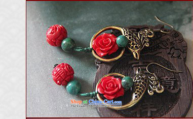 Hanata for China wind Classical Rose Peacock earrings female retro ethnic costume qipao fall arrester ear ear ornaments magenta image, prices, brand platters! The elections are supplied in the national character of distribution, so action, buy now enjoy more preferential! As soon as possible.