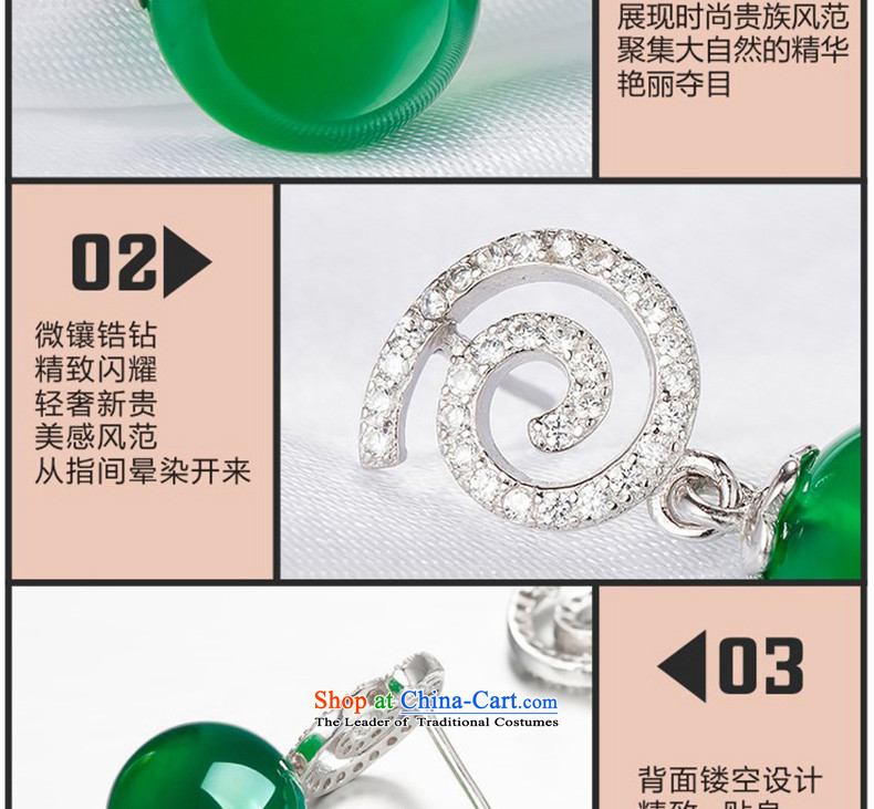 Doi if ornaments 925 International Women's natural Yingerh Cod Green Chalcedony Dzi China wind retro round ears pierced Xiangyun element crystal pendant stylish Valentine's ear gift picture, prices, brand platters! The elections are supplied in the national character of distribution, so action, buy now enjoy more preferential! As soon as possible.