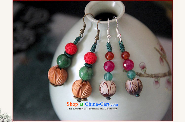 Hanata for retro ethnic earrings female long agate Lotus Bodhi-ear Fall Classic Ear Ornaments China wind dress accessories picture, prices, brand platters! The elections are supplied in the national character of distribution, so action, buy now enjoy more preferential! As soon as possible.