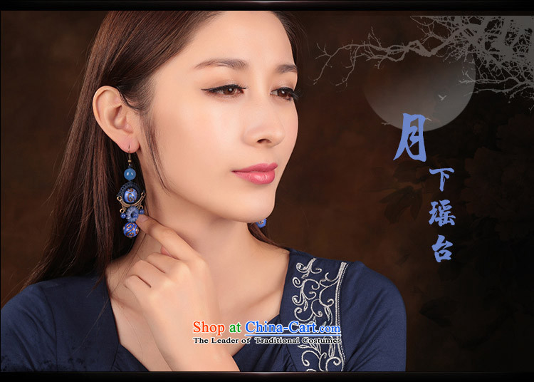Blue glass earrings women ancient classical agate long temperament ear fall arrest girls China wind ear ornaments switch Ear Clip copper-colored _Fit plus $2 No Kungkuan Picture, prices, brand platters! The elections are supplied in the national character of distribution, so action, buy now enjoy more preferential! As soon as possible.