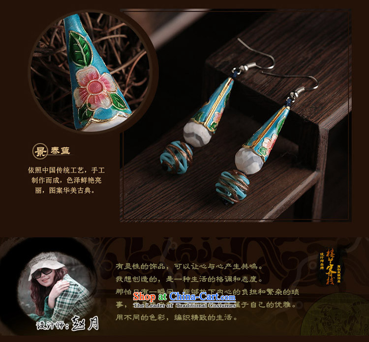 Ethnic earrings female long ancient ear ear fall arrester temperament hanging glass retro jewelry Cloisonne Accessory female plain alloy earhook_high hardness, not easy to deform picture, prices, brand platters! The elections are supplied in the national character of distribution, so action, buy now enjoy more preferential! As soon as possible.