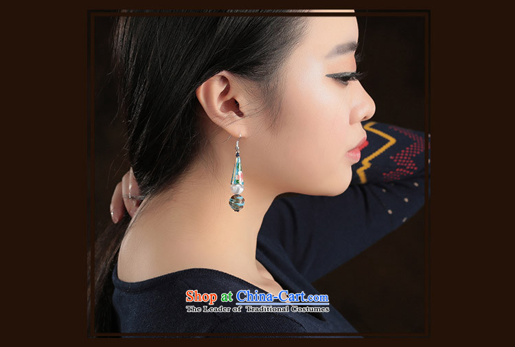 Ethnic earrings female long ancient ear ear fall arrester temperament hanging glass retro jewelry Cloisonne Accessory female switch Ear Clip Silver _Fit Plus 2$Kungkuan no picture, prices, brand platters! The elections are supplied in the national character of distribution, so action, buy now enjoy more preferential! As soon as possible.