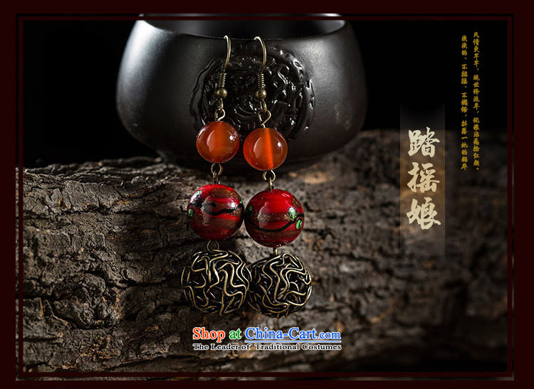 Original China wind earrings retro sheikhs wind ear fall arrest without Kungkuan glass agate short of Ear Ornaments Switch Ear Clip copper-colored _Fit plus $2 No Kungkuan Picture, prices, brand platters! The elections are supplied in the national character of distribution, so action, buy now enjoy more preferential! As soon as possible.