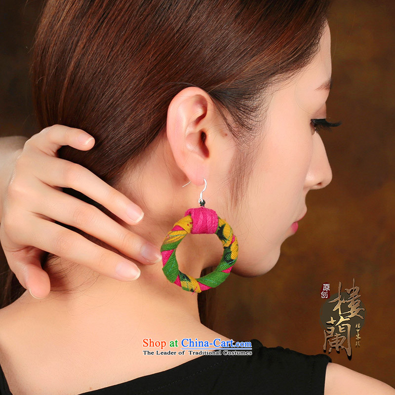 Yunnan ethnic wind ancient style large earrings retro circle exaggerated ear ear ornaments women fall arrester fabrics 925 Yingerh Cod check_ANTI-ALLERGY plus 2 Yuan, possession of the United States , , , shopping on the Internet