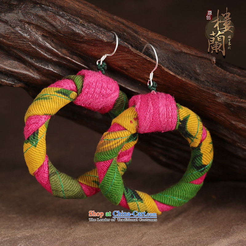 Yunnan ethnic wind ancient style large earrings retro circle exaggerated ear ear ornaments women fall arrester fabrics 925 Yingerh Cod check_ANTI-ALLERGY plus 2 Yuan, possession of the United States , , , shopping on the Internet