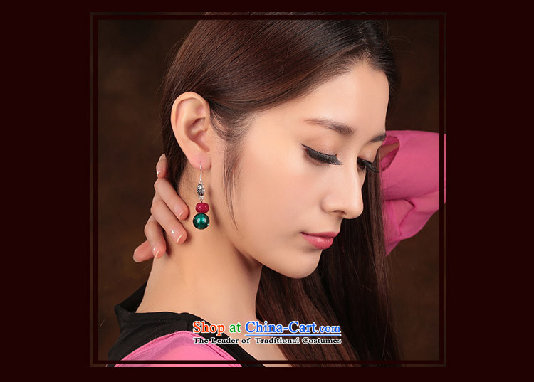 Glass Classical Chinese earrings sheikhs wind ears pierced ears female retro-ornaments of ethnic ear fall arrest ordinary alloy earhook_high hardness, not easy to deform picture, prices, brand platters! The elections are supplied in the national character of distribution, so action, buy now enjoy more preferential! As soon as possible.