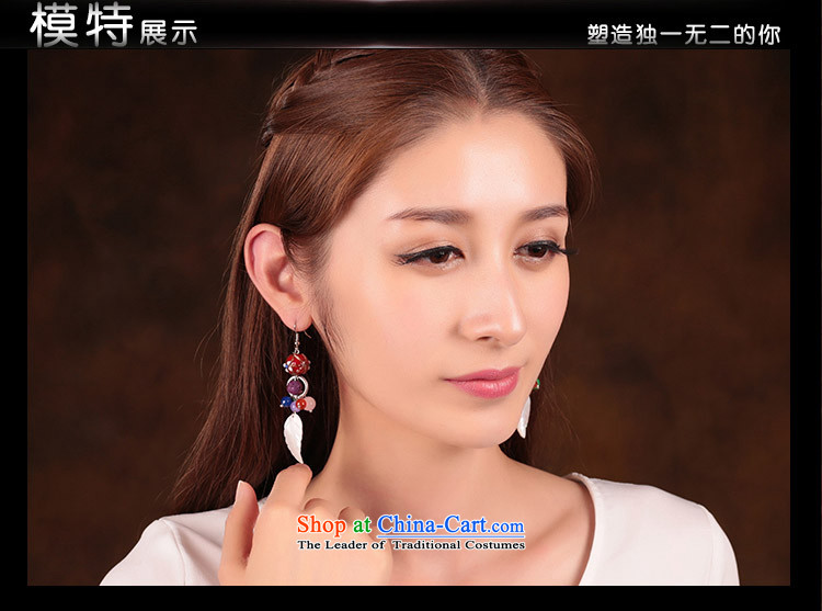 Seashell leaves glass powder Crystal Jewelry products ancient style of ethnic earrings ear fall arrest long female switch Ear Clip (2) Picture, prices, brand platters! The elections are supplied in the national character of distribution, so action, buy now enjoy more preferential! As soon as possible.