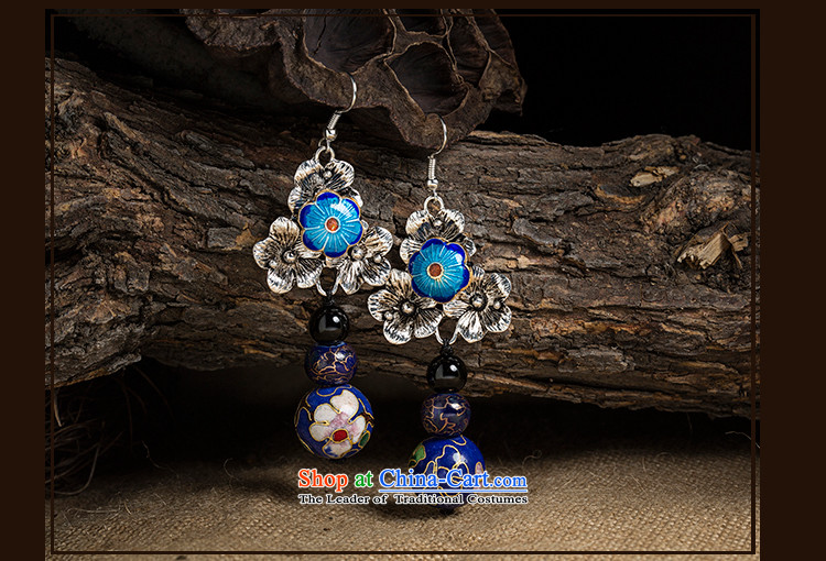 Blue Cloisonne Accessory ceramic ethnic earrings clip-on no Kungkuan ear fall arrest retro China wind ear ornaments switch Ear Clip copper-colored _Fit plus $2 No Kungkuan Picture, prices, brand platters! The elections are supplied in the national character of distribution, so action, buy now enjoy more preferential! As soon as possible.