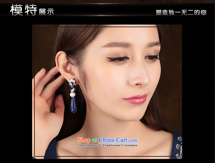 Blue Porcelain china wind ear ornaments classical ears pierced ears long fall arrest girls of ethnic earrings picture, prices, brand platters! The elections are supplied in the national character of distribution, so action, buy now enjoy more preferential! As soon as possible.