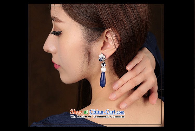 Blue Porcelain china wind ear ornaments classical ears pierced ears long fall arrest girls of ethnic earrings picture, prices, brand platters! The elections are supplied in the national character of distribution, so action, buy now enjoy more preferential! As soon as possible.