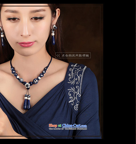 Blue Porcelain china wind ear ornaments classical ears pierced ears long fall arrest girls of ethnic earrings picture, prices, brand platters! The elections are supplied in the national character of distribution, so action, buy now enjoy more preferential! As soon as possible.