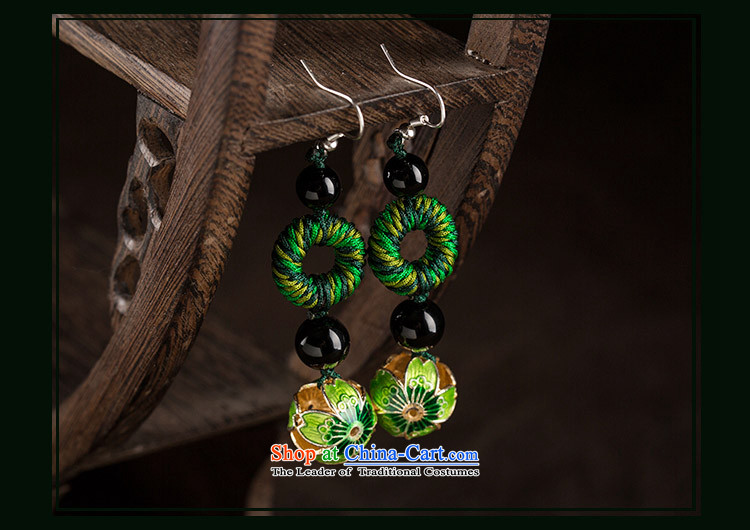 Long Green Cloisonne Accessory decor original earrings manually ornaments ear ancient China wind fall arrest girls between the ear ear clip silver _Fit Plus 2$Kungkuan no picture, prices, brand platters! The elections are supplied in the national character of distribution, so action, buy now enjoy more preferential! As soon as possible.