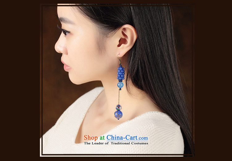 Blue glass earrings classic Chinese Wind Cloisonne Accessory jewelry ancient long ear ear ornaments women fall arrest 925 Yingerh Cod check_ANTI-ALLERGY plus 2 million picture, prices, brand platters! The elections are supplied in the national character of distribution, so action, buy now enjoy more preferential! As soon as possible.
