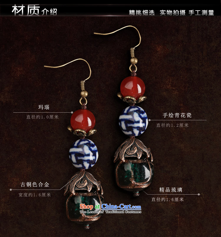 Original ethnic earrings porcelain Red Agate Pendant female retro Newworkshop Ear Ornaments between China wind Ear Clip copper-colored _Fit plus $2 No Kungkuan Picture, prices, brand platters! The elections are supplied in the national character of distribution, so action, buy now enjoy more preferential! As soon as possible.