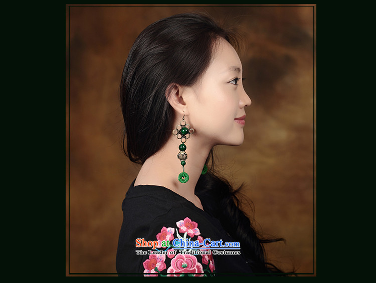 Green paint fish decorations long ethnic earrings retro ear Ancient Costume Ear Ornaments fall arrest girls ordinary alloy earhook_high hardness, not easy to deform picture, prices, brand platters! The elections are supplied in the national character of distribution, so action, buy now enjoy more preferential! As soon as possible.