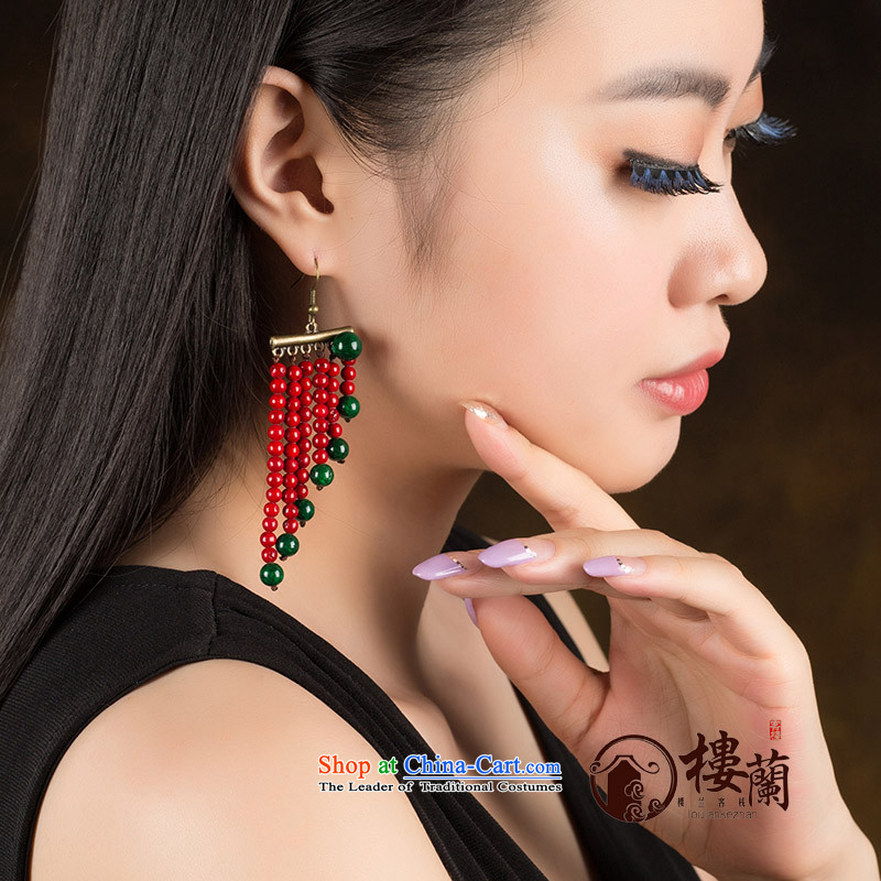 Ancient Costume Jewelry China wind magenta stream Sioux nation wind earrings marriages ear fall arrest girls ordinary alloy earhook copper-colored_high hardness, not easy to deform, possession of the United States , , , shopping on the Internet
