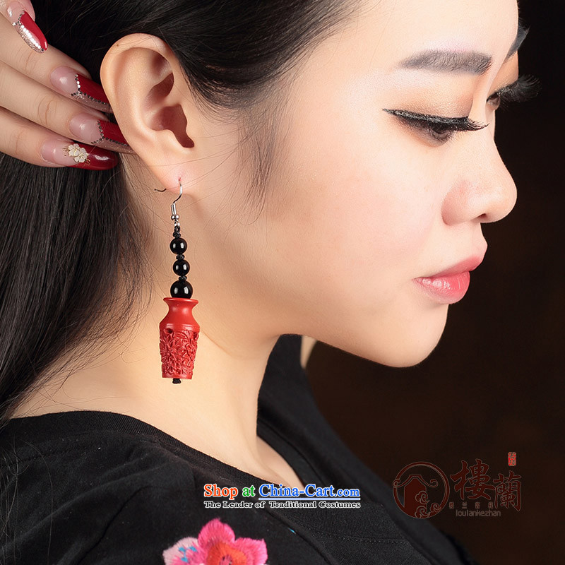 Cinnabar agate long red China wind earrings no Kungkuan for Ear Clip Ancient Costume fall arrest girls between the ear ear clip silver _Fit No Kungkuan, 2 from $US , , , shopping on the Internet