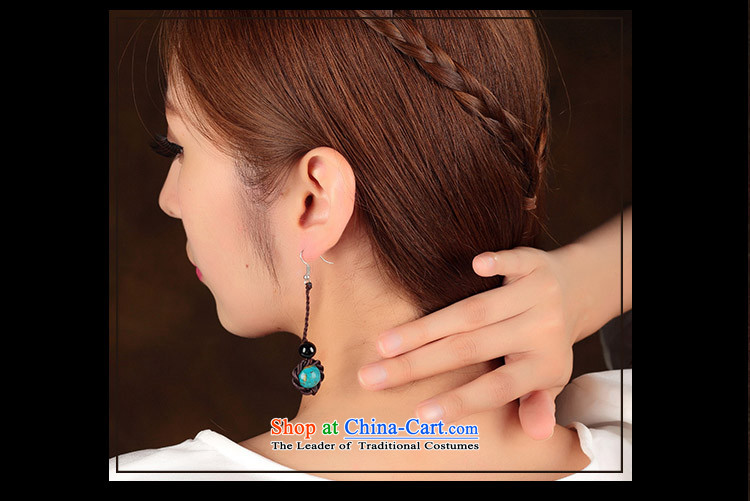The Shek agate ethnic earrings long temperament Retro classic style fall arrester ear ear ornaments female plain ancient alloy earhook copper-colored_high hardness, not easy to deform picture, prices, brand platters! The elections are supplied in the national character of distribution, so action, buy now enjoy more preferential! As soon as possible.