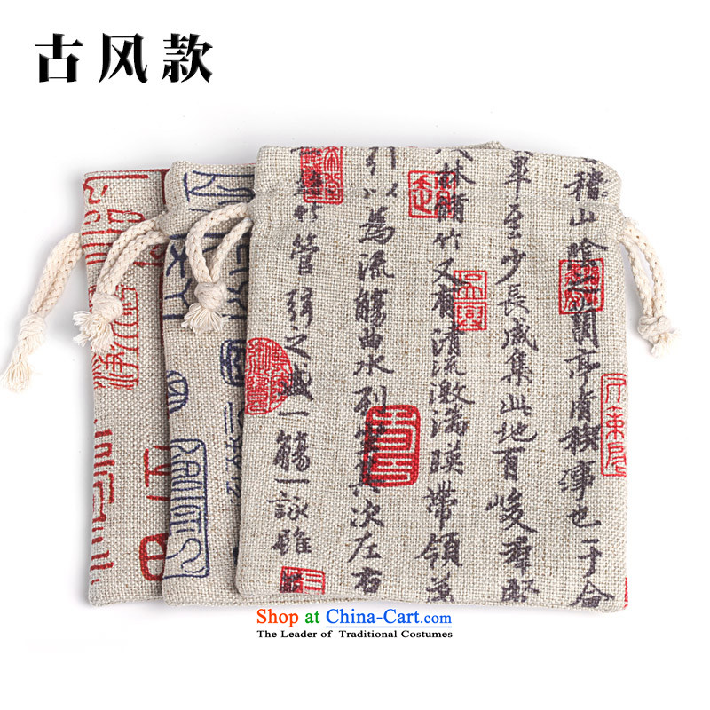 Of the cotton linen play bag bead BAG harness port kit bag to play in bag hand chain Jewelry bags bracelets bag from the conservation of ancient style bags - calligraphy of trailing edge from morning call , , , shopping on the Internet