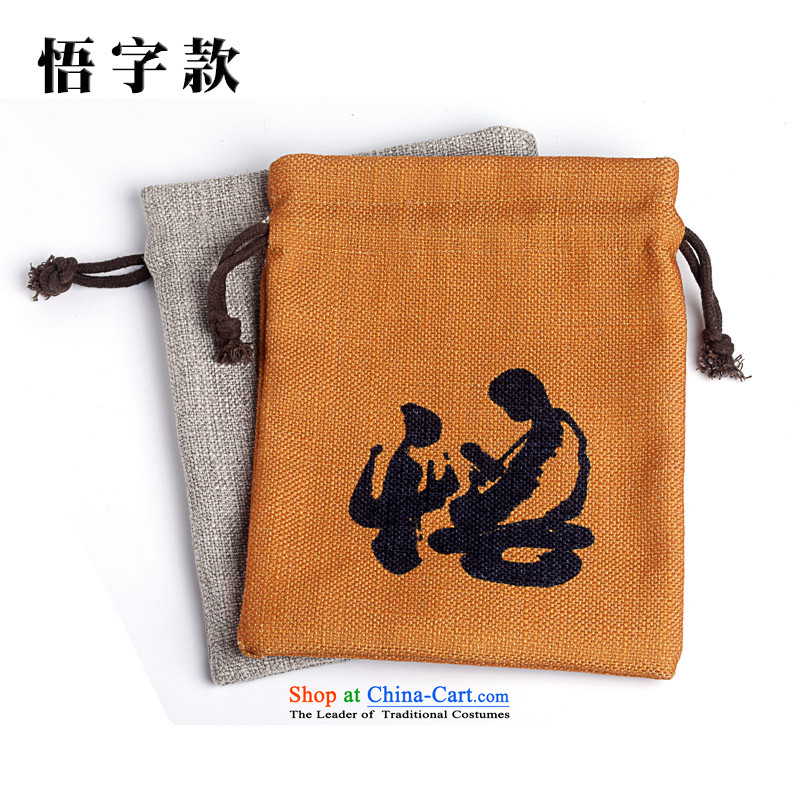Of the cotton linen play bag bead BAG harness port kit bag to play in bag hand chain Jewelry bags bracelets bag from the conservation of ancient style bags - Blue seal morning call of the , , , shopping on the Internet