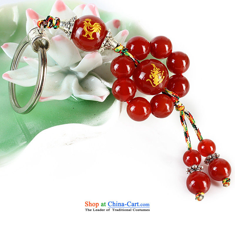 Good house-woo Apollo wind like Zodiac Leo creative Red Agate key ring to the friends of the men and women of the Chinese zodiac constellations ornaments, Woo good house snake shopping on the Internet has been pressed.