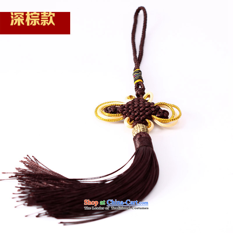 Woo Shin Ascott International China characteristics well field macrame Phillips head high and contemptuous of knot hanging multi-color flow su tassels DIY braided accessories, dark brown woo good court shopping on the Internet has been pressed.