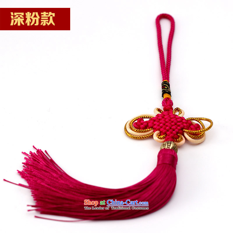 Woo Shin Ascott International China characteristics well field macrame Phillips head high and contemptuous of knot hanging multi-color flow su tassels DIY braided accessories deeppink, Woo good court shopping on the Internet has been pressed.