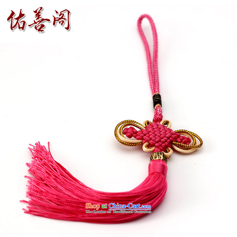 Woo Shin Ascott International China characteristics well field macrame Phillips head high and contemptuous of knot hanging multi-color flow su tassels DIY braided accessories Pink