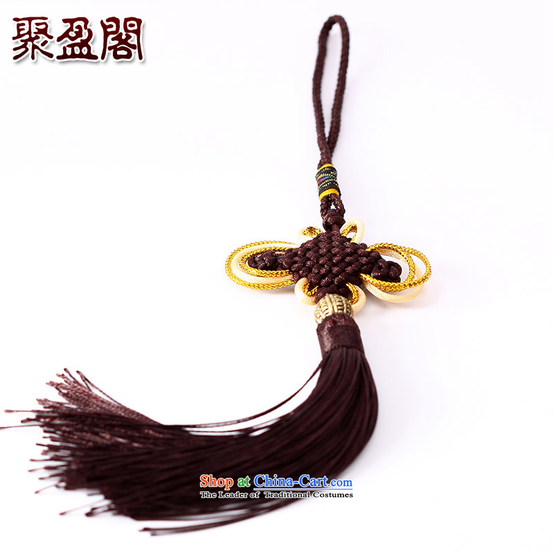 Successive gains Ascott International China well field in the design of the Phillips-head and contemptuous of hanging multi-color flow su tassels DIY addendum dark brown