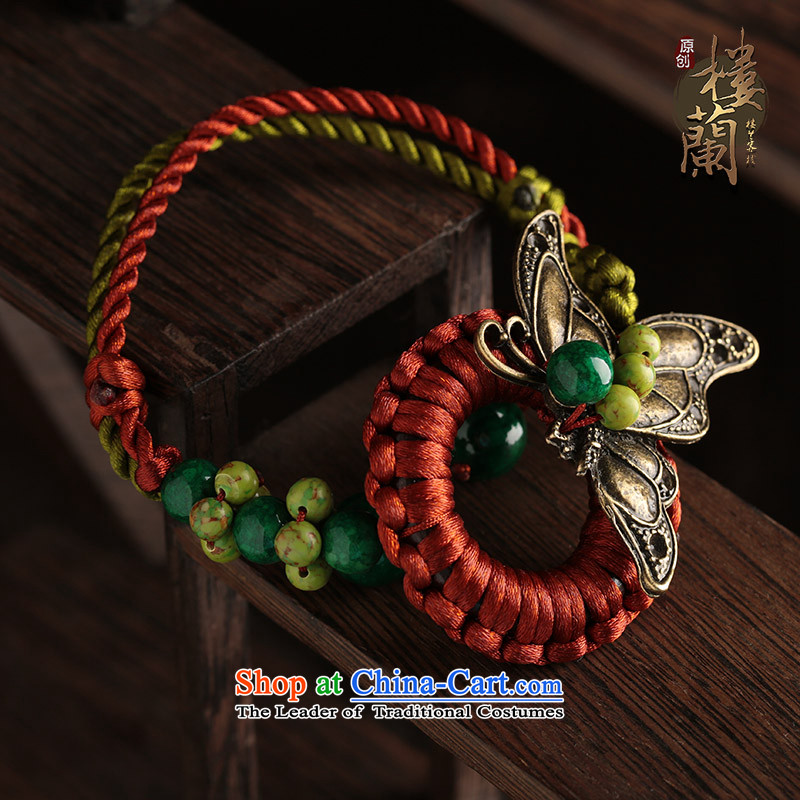 Butterfly green summer China wind ornaments Yunnan ethnic wind brought an antique nobility honey chains, possession of the United States has been pressed female shopping on the Internet