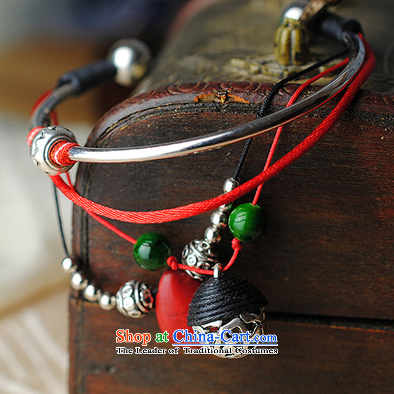 It wooden ethnic Tibetan style jewelry products handmade Miao Silver Retro Red China wind chains girl, knowing wood , , , shopping on the Internet