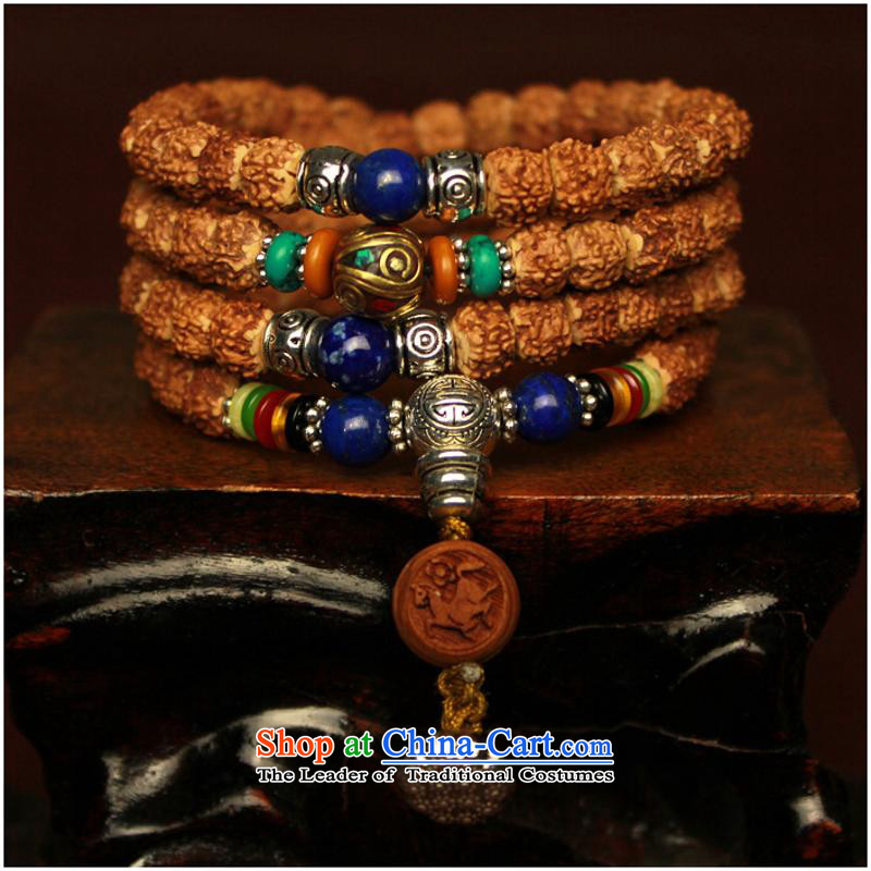 Of Tibetan style low piling small Vajra Bodhi sub 108 screws that bead peaches to string lapis hand chain men and women of the Chinese zodiac dog morning call of , , , shopping on the Internet