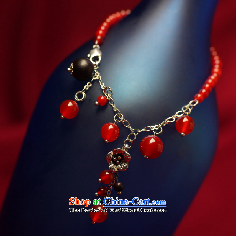 Phoenix Nirvana original new stylish girl chains natural Red Agate Miao Silver China wind handcrafted accessories from Phoenix Nirvana.... AC009130510W, shopping on the Internet