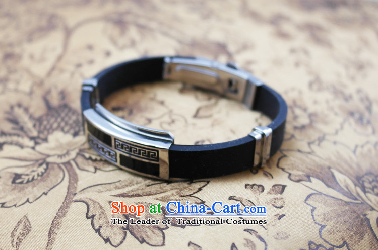 The Great Wall Wing tattoo tea culture China wind men hand chain titanium steel Korean fashion chaoren silicone bracelet male jewelry boutique stylish pictures, prices, brand platters! The elections are supplied in the national character of distribution, so action, buy now enjoy more preferential! As soon as possible.