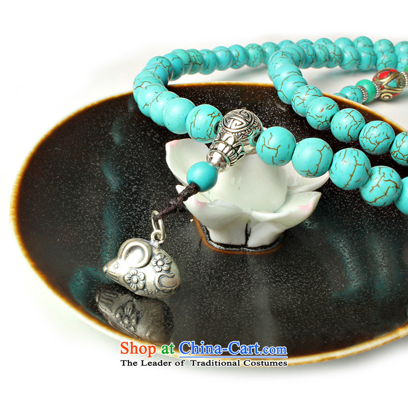 Good house-woo water bottle holder stone zodiac constellations creative emulation turquoise bead hand string 108 hidden silver bracelet men and women of the Chinese zodiac was taxi 8mm, Woo good court shopping on the Internet has been pressed.