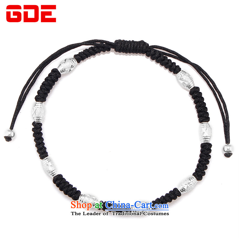 ?By order of the Board of the GDE twine men hand chain?S925 Silver Pearl of the Chinese zodiac sheep couples transshipment hand chain women Red Hand chain can be stamped?8 black pearls