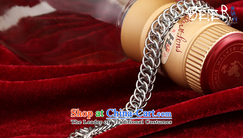 Beier stylishly 925 Silver Dragon Zhongshan WEIDE China wind) Two-Headed Dragon male and pure silver bracelet diameter 7mm length of chain SCTYSL0148 21cm photo, prices, brand platters! The elections are supplied in the national character of distribution, so action, buy now enjoy more preferential! As soon as possible.