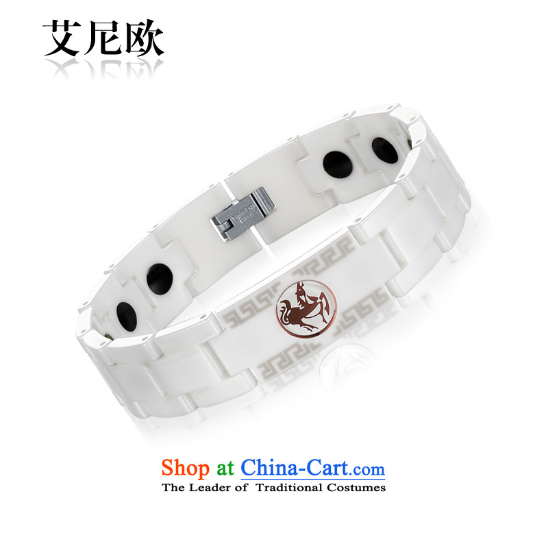 Alaini OSCE zodiac ceramic men hand chain magnetic germanium stone hand string by order of the traditional, the Jewelry Dragon