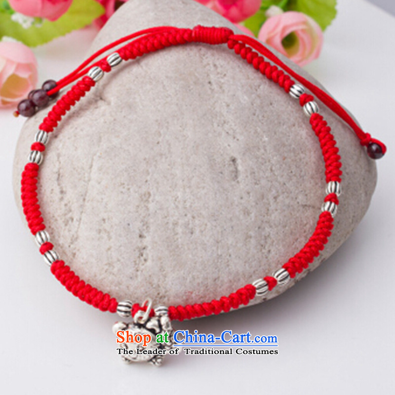 By order of the zodiac red, chains female 925 silver red hand woven pin twine Valentines girlfriend works on the 12 signs of the Chinese zodiac and chains ,gde,,, shopping on the Internet