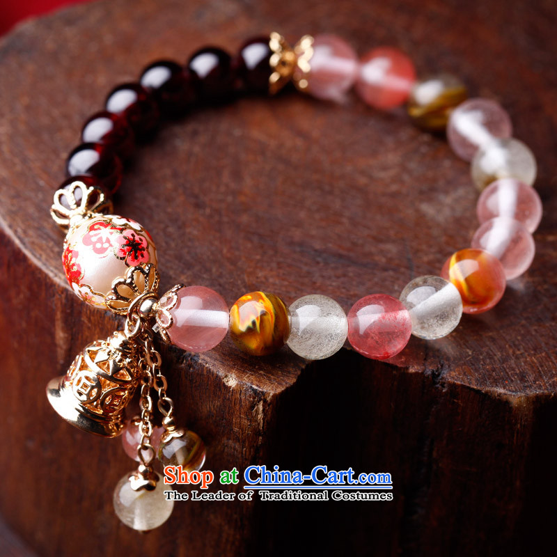 Phoenix Nirvana original natural stone pomegranates single ring hand chain female painting pearl nickel really Golden Flower and China wind to string manually jewelry bracelet that is the wish of the claims of the phoenix of nirvana , , , shopping on the