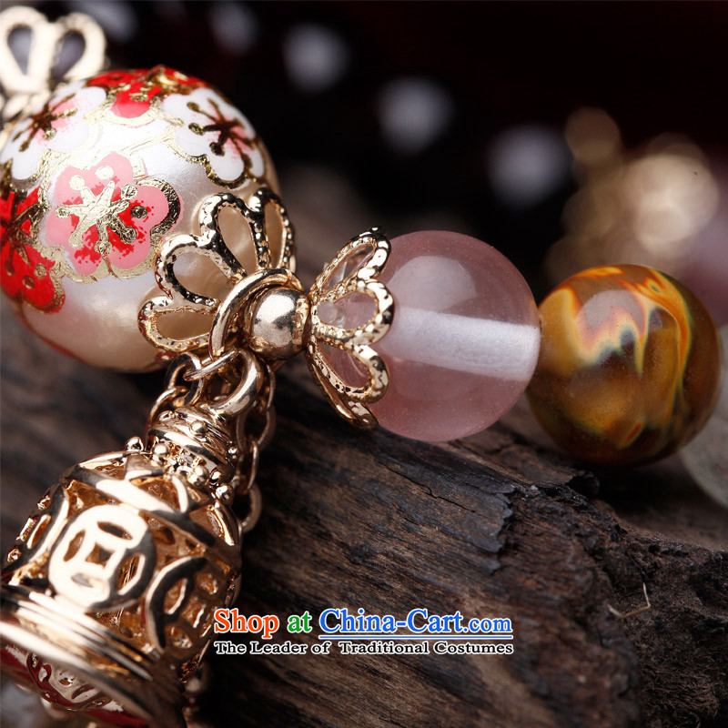 Phoenix Nirvana original natural stone pomegranates single ring hand chain female painting pearl nickel really Golden Flower and China wind to string manually jewelry bracelet that is the wish of the claims of the phoenix of nirvana , , , shopping on the