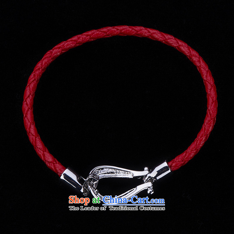Lisa FREEDE hand chain around the verdant, glossy red wax twine 65653346 chain fashion jewelry girls the year of the sheep gift China wind hand chain Red Silver ,LISA FREEDE,,,, elegant shopping on the Internet