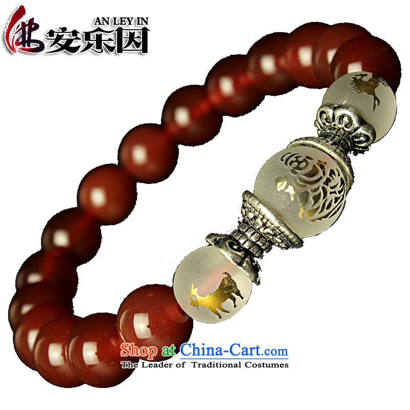 As a result of the year 2015 the year of the well-being of the goat five law as to the six south-Hand chain extreme ancient Dzi Beads diameter of Tsing Lung whimsical mascot approximately 14mm