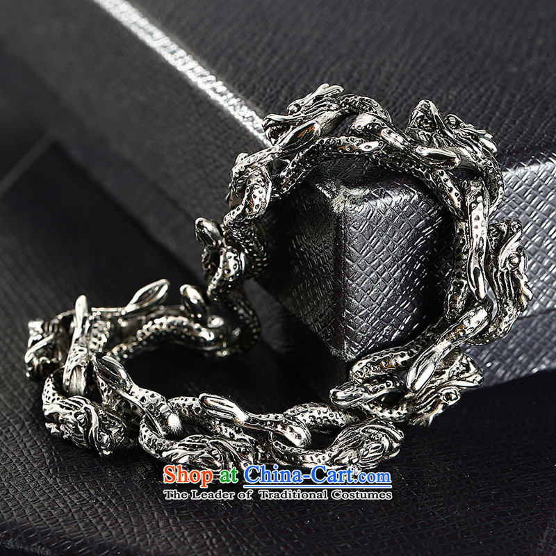 Xu ping retro stylish dragon men titanium steel hand chain China wind collar boyfriend birthday gift steel length of about 20.5cm, titanium-wook-jewelry (XUPING JEWELRYI) , , , shopping on the Internet