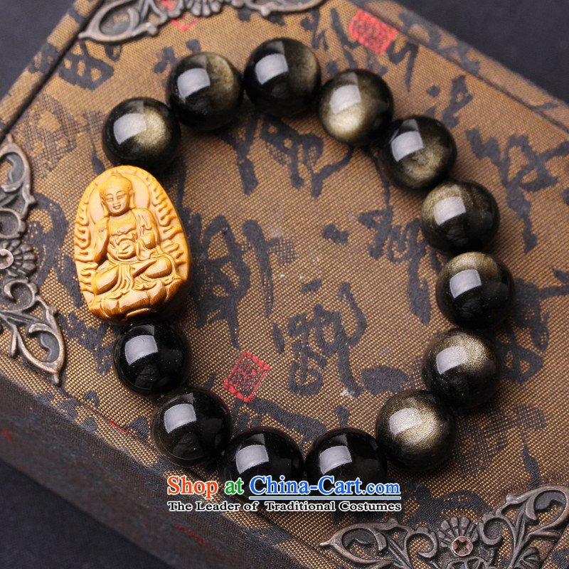 The natural Kim Obsidian this order by order of the Board, the string lovage root mascot tiger fine stone five lines of Kai Tai hand Chain Life Patron of the Chinese zodiac men Xiao Xiao Pig dog Amitabha Buddha, Jin-wook , , , shopping on the Internet