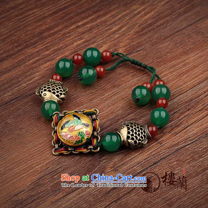 Original Cloisonne Accessory ethnic hand manually link agate hand woven retro female string China wind jewelry wrist net size (Posted Amount )14-16.5 wrist strap, possession and the , , , cm shopping on the Internet