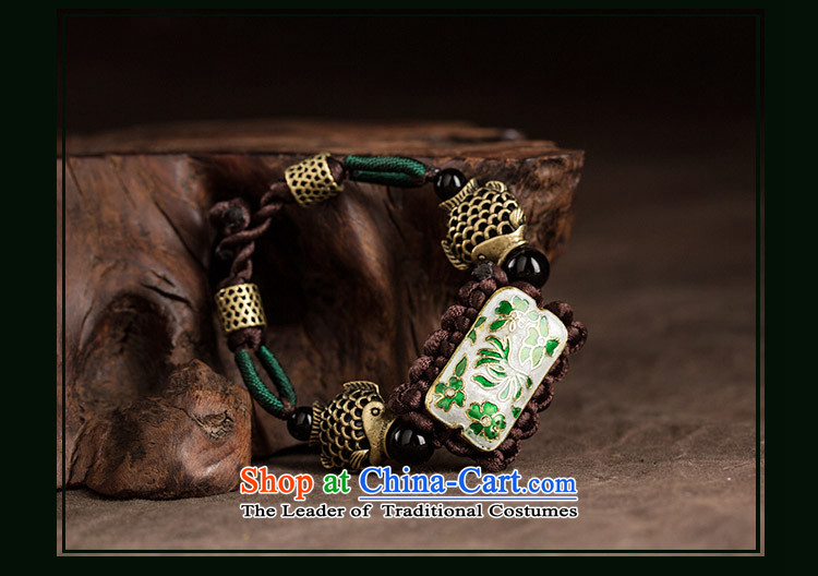 Ethnic jewelry products hand woven hand strap retro China wind fish Cloisonne Accessory decorated hand chain female custom size_ Always note net size (Please attach wrist) Picture, prices, brand platters! The elections are supplied in the national character of distribution, so action, buy now enjoy more preferential! As soon as possible.
