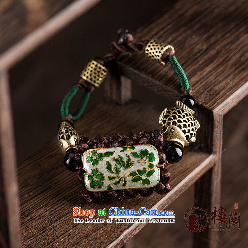 Ethnic jewelry products hand woven hand strap retro China wind fish Cloisonne Accessory decorated hand chain female custom size_ Always note net size (Please attach wrist), possession of the United States of , , , shopping on the Internet